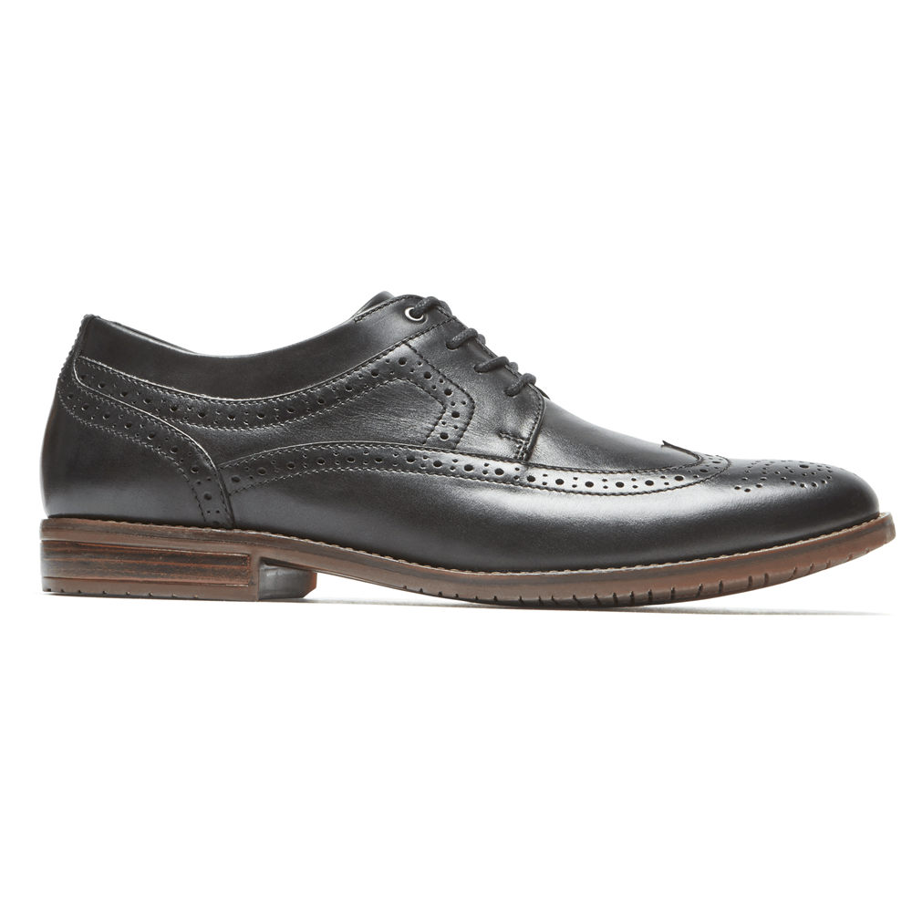 Rockport Mens Style Purpose 3 Wingtip - Oxfords Black - GNI623508